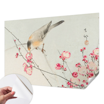 Peel and stick wall mural Flower bird