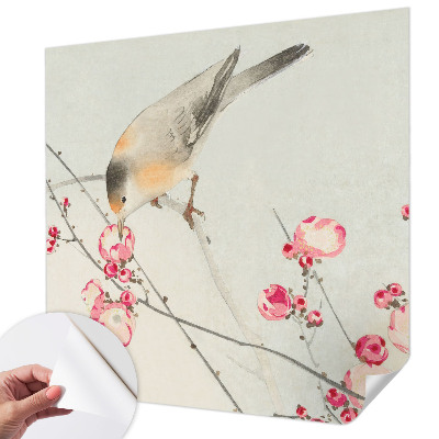 Peel and stick wall mural Flower bird