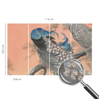 Self-adhesive wall mural Peacock elegance