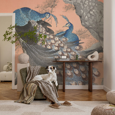 Self-adhesive wall mural Peacock elegance