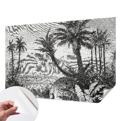 Removable wall mural wallpaper Tropical oasis