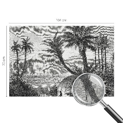 Removable wall mural wallpaper Tropical oasis