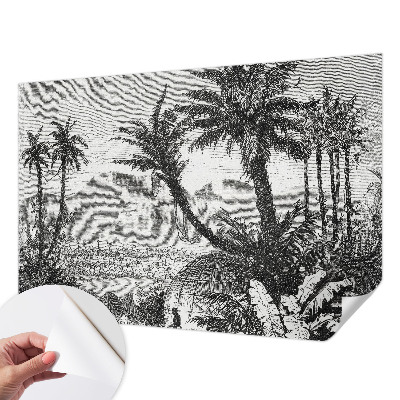 Removable wall mural wallpaper Tropical oasis