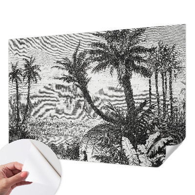 Removable wall mural wallpaper Tropical oasis