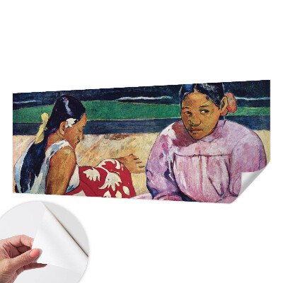 Peel and stick wall mural featuring a beach scene for the living room