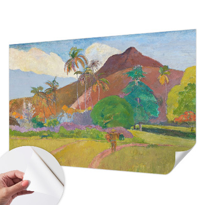Peel and stick wall mural for bedroom with an exotic nature motif