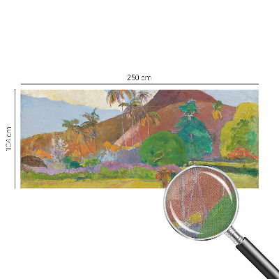 Peel and stick wall mural for bedroom with an exotic nature motif