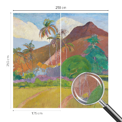 Peel and stick wall mural for bedroom with an exotic nature motif