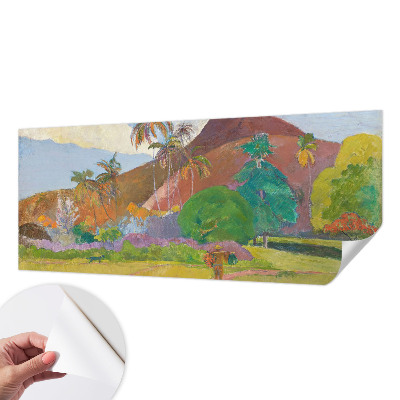 Peel and stick wall mural for bedroom with an exotic nature motif