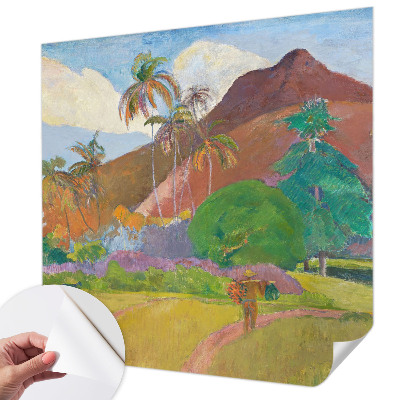 Peel and stick wall mural for bedroom with an exotic nature motif