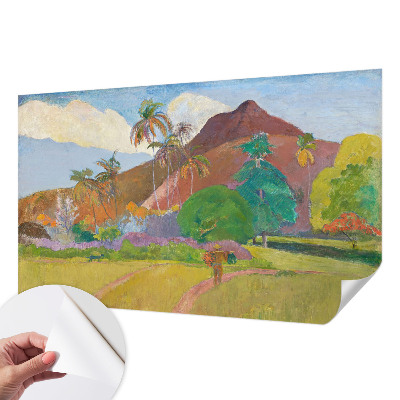Peel and stick wall mural for bedroom with an exotic nature motif