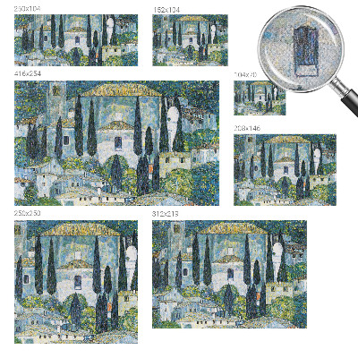 Peel and stick wall mural for kids' room featuring cypress house illustrations