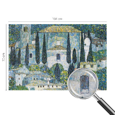 Peel and stick wall mural for kids' room featuring cypress house illustrations