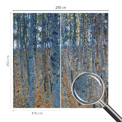 3D wall mural Birch forest