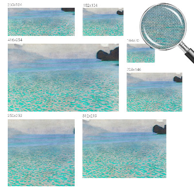 Nursery wall mural with a turquoise water design