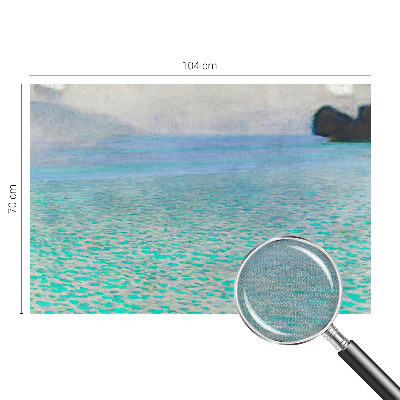 Nursery wall mural with a turquoise water design
