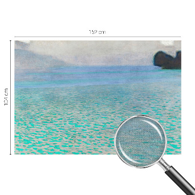 Nursery wall mural with a turquoise water design
