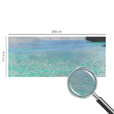 Nursery wall mural with a turquoise water design