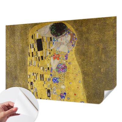 Children's wall mural with an Art Nouveau couple illustration