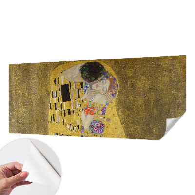 Children's wall mural with an Art Nouveau couple illustration