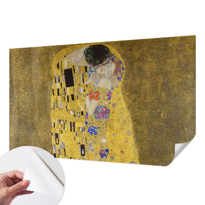 Children's wall mural with an Art Nouveau couple illustration