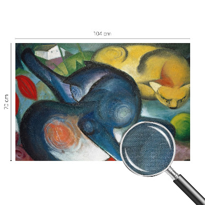 Peel and stick wallpaper mural with cat artwork
