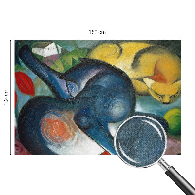 Peel and stick wallpaper mural with cat artwork