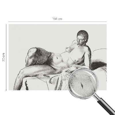 Stick-on wall mural with an artistic nude design