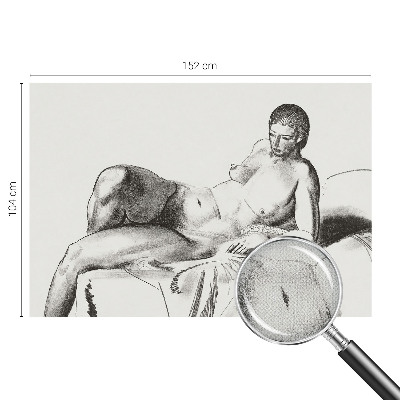 Stick-on wall mural with an artistic nude design
