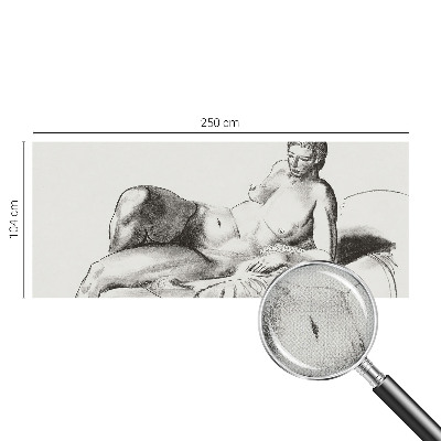 Stick-on wall mural with an artistic nude design
