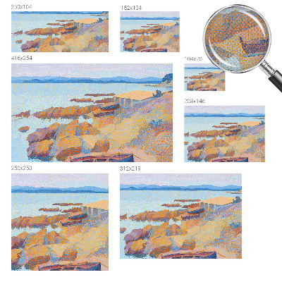 Removable wall mural with a sea view motif