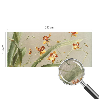 Peel and stick wall mural for bedroom featuring a classic orchid design