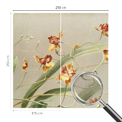 Peel and stick wall mural for bedroom featuring a classic orchid design
