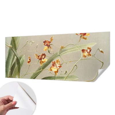 Peel and stick wall mural for bedroom featuring a classic orchid design