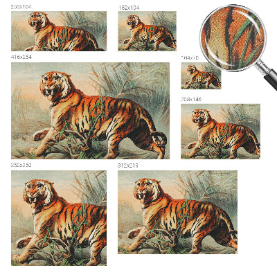 Peel and stick wall mural for kids' room with a tiger and nature motif