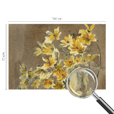 3D photo wallpaper mural with a sunny bouquet design