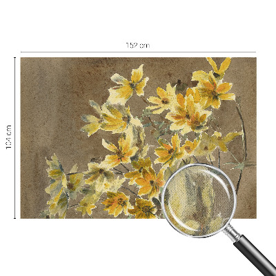 3D photo wallpaper mural with a sunny bouquet design