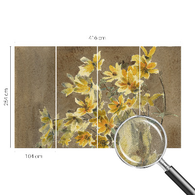 3D photo wallpaper mural Sunny bouquet