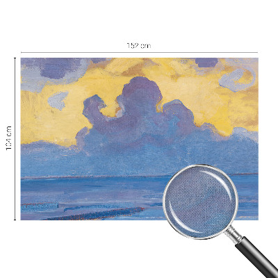 Children's wall mural with a cloudscape design