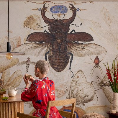 Peel and stick wall mural in a natural harmony design