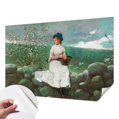 Self-adhesive photo wallpaper with a flowery peaceful design