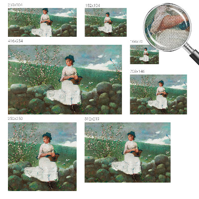 Self-adhesive photo wallpaper with a flowery peaceful design