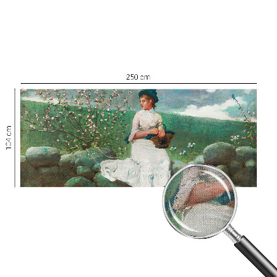 Self-adhesive photo wallpaper with a flowery peaceful design