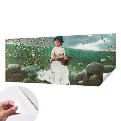 Self-adhesive photo wallpaper with a flowery peaceful design