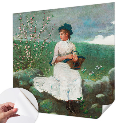 Self-adhesive photo wallpaper with a flowery peaceful design