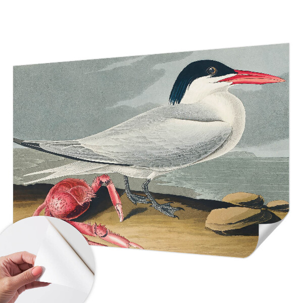 Peel and stick wall mural for living room with a sea scenery design