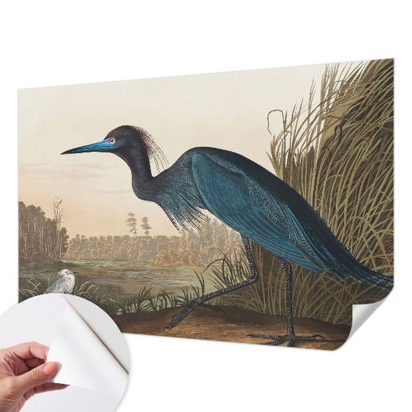 Stick-on wall mural with a water birds motif
