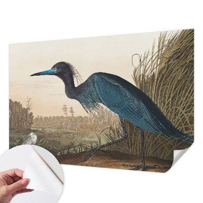 Stick-on wall mural with a water birds motif