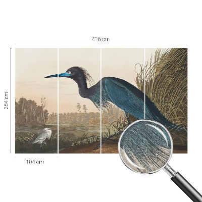 Stick-on wall mural with a water birds motif