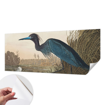 Stick-on wall mural with a water birds motif